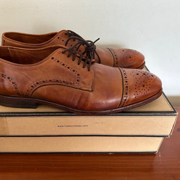 BNWOB Men\'s H by Hudson Brown Davern Drum Dye Brogue Derby Size US 9/UK 8/EU 42 main image 7